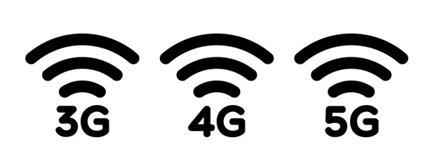 Set of Cellular Network Signal Icons