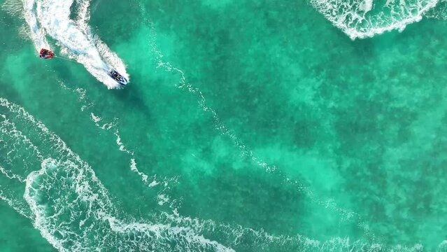Caribbean Jetski Adventure: Turquoise Waters of Turks and Caicos.