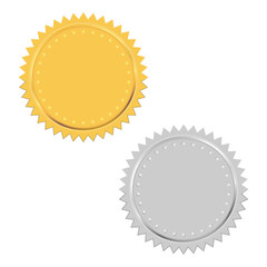 Golden and silver luxury seal stamps