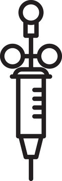 recommend clip art: Medical Syringe Icon Line Art