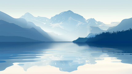 Calm vector landscape background