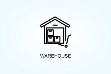 Warehouse Vector  Or Logo Sign Symbol Illustration
