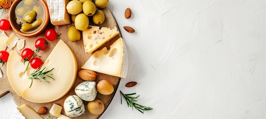 cheese concept, white background - Powered by Adobe