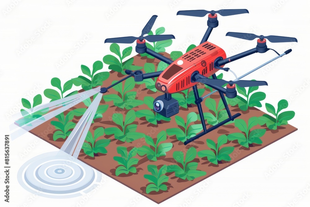 Poster drone technology enhances modern agriculture by optimizing the functionality of small, multifunction