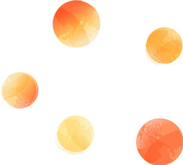 Orange dots in watercolor style