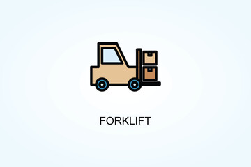 Forklift Vector  Or Logo Sign Symbol Illustration