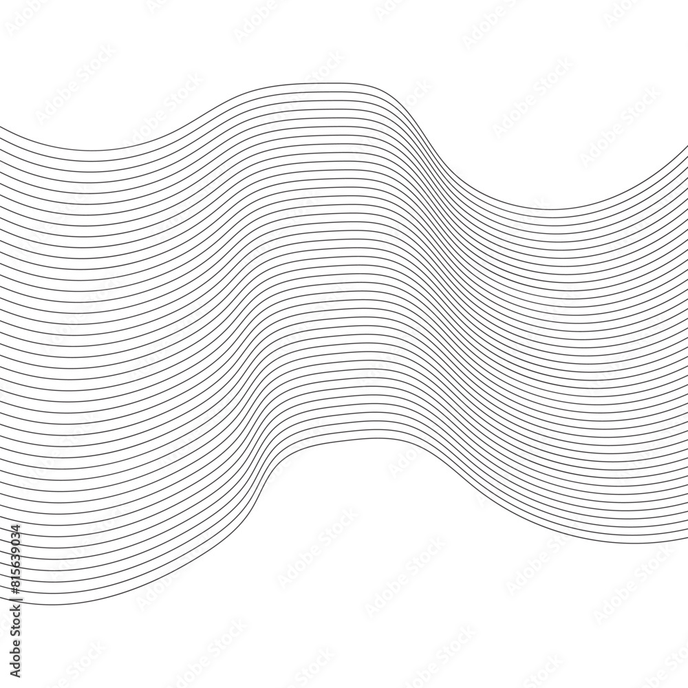 Aufkleber abstract wave digital element for design. black and grey digital wavy dot, twisted wave line and hal