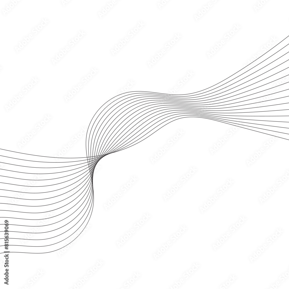 Aufkleber abstract wave digital element for design. black and grey digital wavy dot, twisted wave line and hal