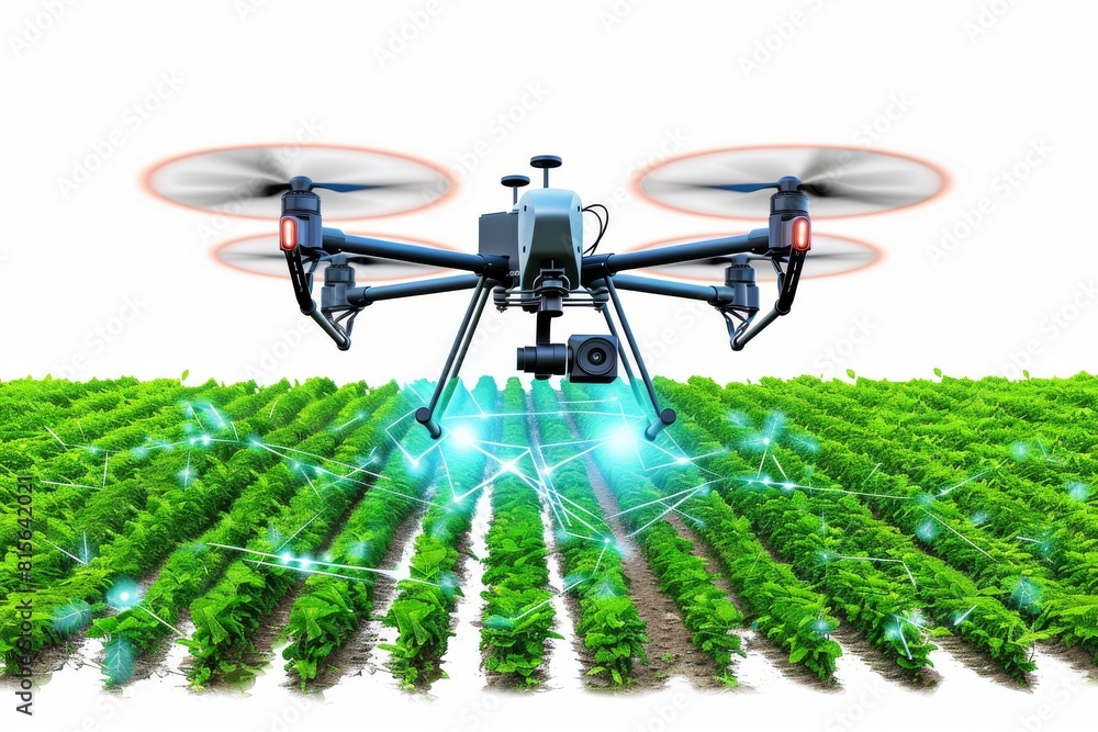 Poster drone technology empowers farming with advanced planning and sustainable management strategies in sp
