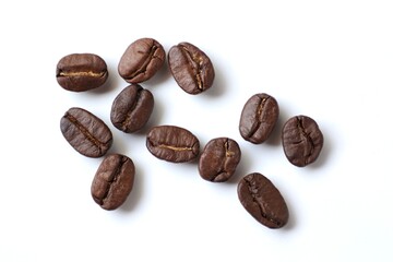 coffee beans isolated on white
