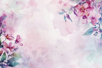 Fototapeta premium watercolor flower background