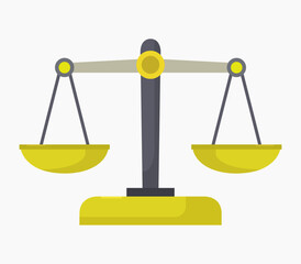 Vector illustration of a balance scale