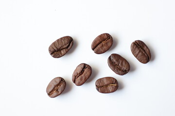 coffee beans isolated on white