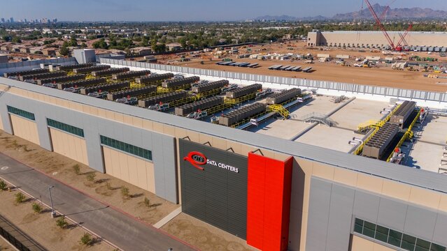 Aerial view of the QTS Data center under construction in Phoenix, Arizona