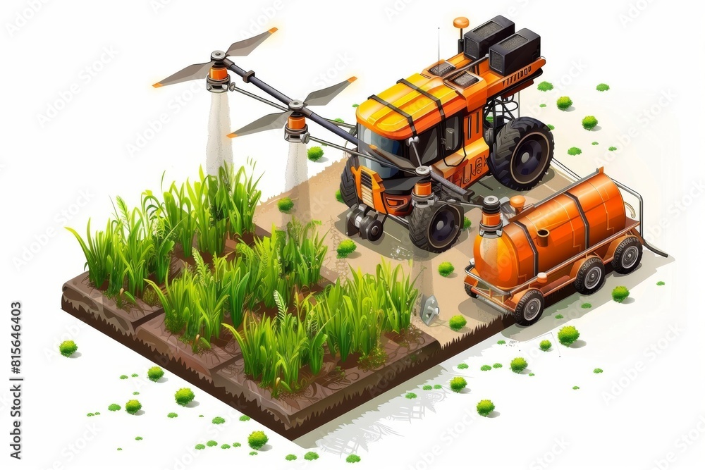 Poster drone technology in sprawling cornfields optimizes precision farming and sustainable management thro