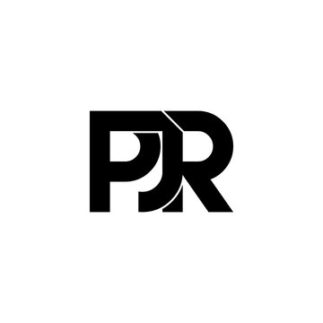 pjr typography letter monogram logo design