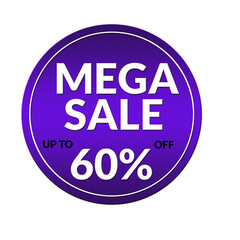 Mega sale label discount offer label 