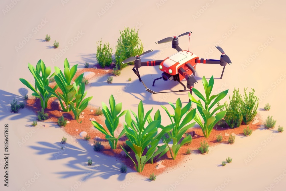 Poster drone monitoring and advanced technology in sprawling cornfields enhance sustainable management and 