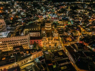 Fototapeta premium Bird's eye view of Guanajuato city Mexico
