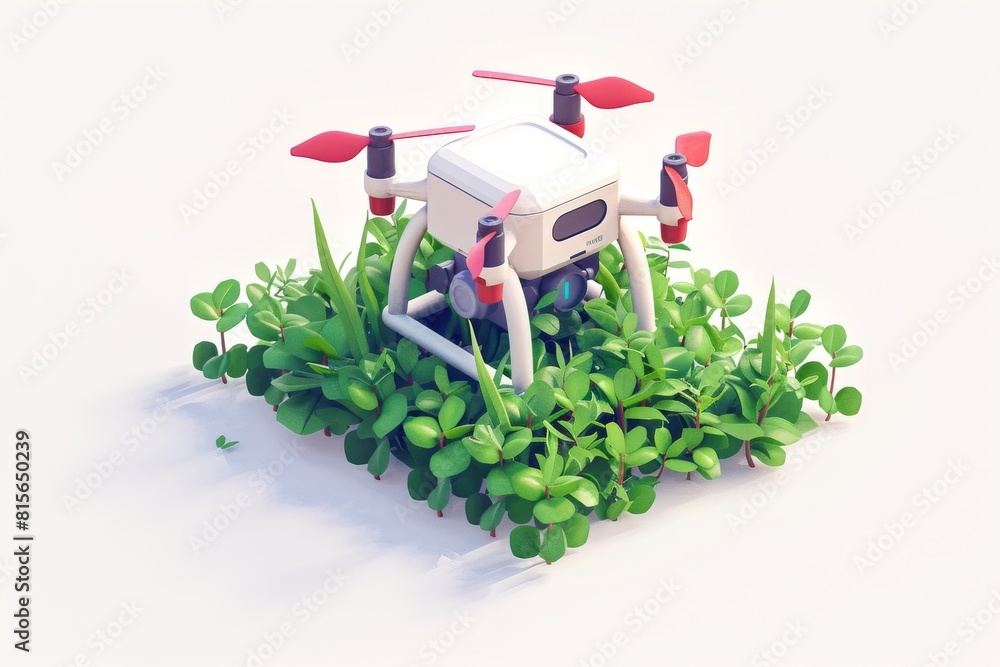 Poster sprawling cornfields utilize modern agriculture's advanced technology for sustainable management and