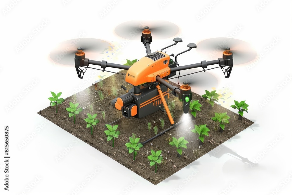 Poster advanced technology empowers precision farming and sustainable management in sprawling cornfields wi