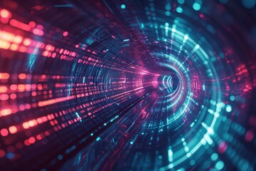 Luminous Abstract futuristic background. Space effect bright. Generate Ai