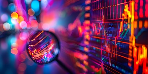 Analyzing Financial Data in Stock Market Trading Business. Concept Financial Trends, Stock Analysis, Market Predictions, Data Interpretation, Trading Strategies