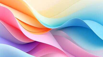 Abstract Colorful Wave Gradient - A Soft, Flowing Design