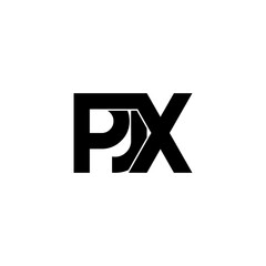 pjx lettering initial monogram logo design