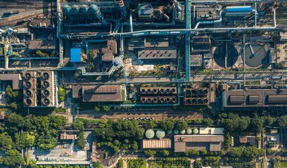 Huge industrial equipment of Wuhan Iron and Steel Plant.