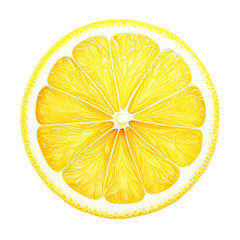 A fresh orange cut in half isolated on white background, slice of fresh half lemon isolated on transparent background