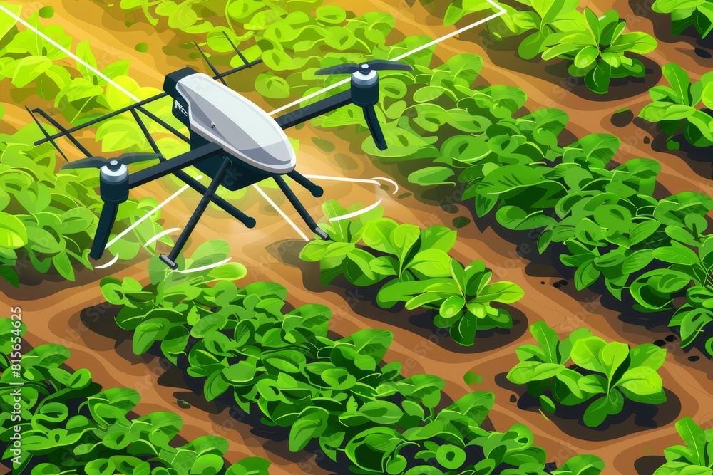 Poster advanced technology and drone monitoring in sprawling cornfields lead to significant improvements in