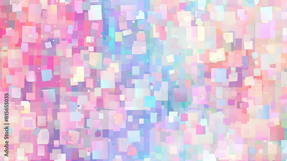 Fototapete a pastel-colored background with randomly-placed squares of varying sizes. aig51a.