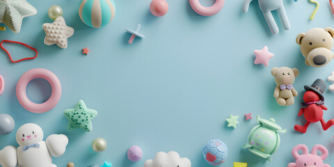 Elegant Pink and Blue Baby Shower Frame Ideal for Celebrating Newborn Parties and Baby Birthdays, 