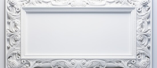 A picture frame on a white background with no other elements in the image. copy space available