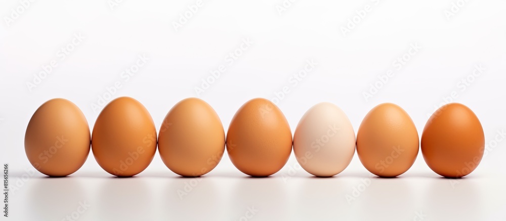 Poster eggs on a white background. copy space available
