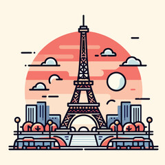 eifel tower vector eps