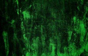 Scraped green background, Green Abstract Background, Green cracked wood background, Green textured paper or concrete wall wide banner background