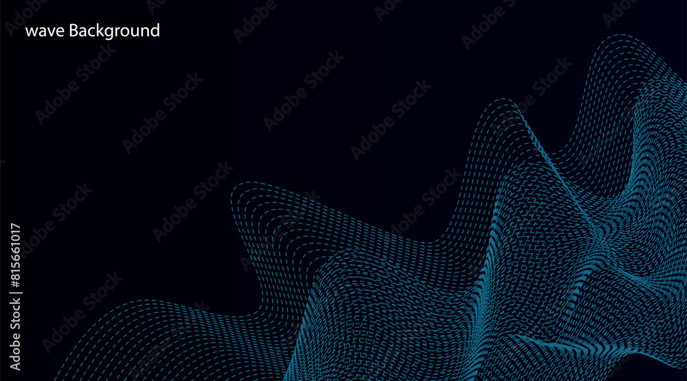 Poster  Futuristic dots pattern on dark background. Network connection dots and lines. Futuristic background
