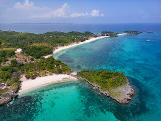 Tropical island of Langob Beach and Bantigue Beach, Malapascua, Philippines