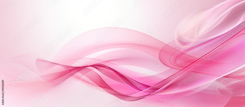 Wall mural breast cancer awareness health concept. copy space available