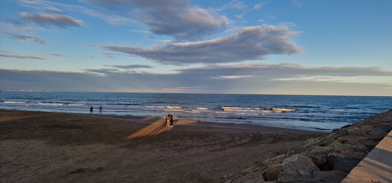 sunset on the beach