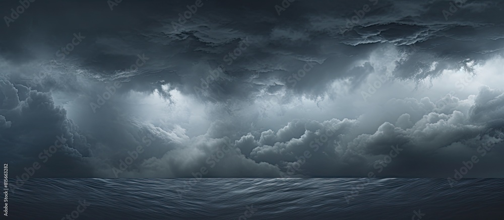 Aufkleber grey cloudy sky. copy space available