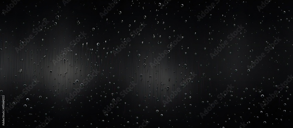Fototapete water splash on black background falling raindrops footage animation in slow motion on dark black ba