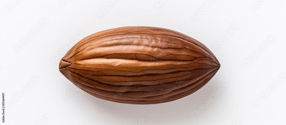 Poster pecan nut isolated on white background with copy space for your text Top view Flat lay