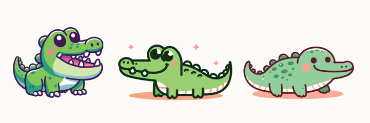 Obraz premium cute crocodile vector generate ai