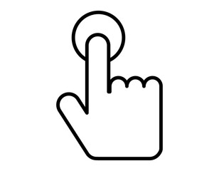 指差しアイコン　ワンタップ　