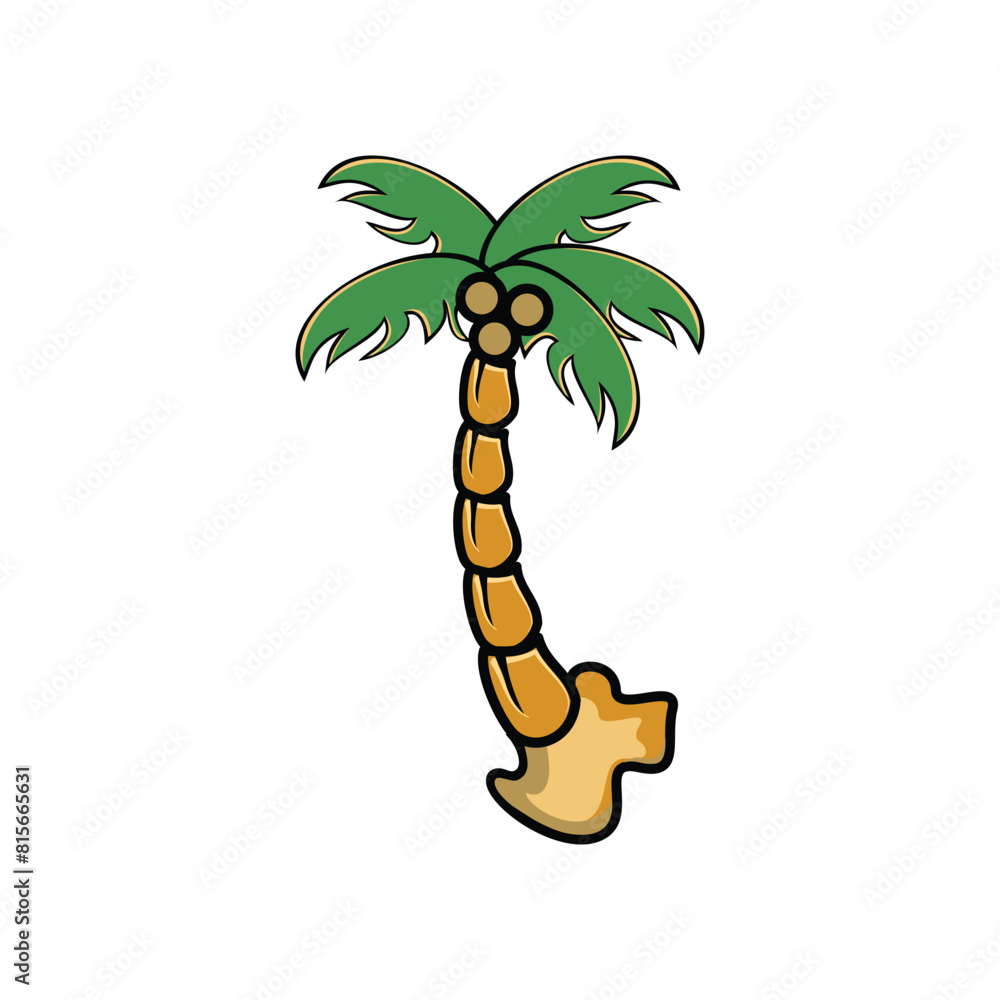 Poster palm tree icon vector isolated on white background for your web and mobile app design, palm tree log