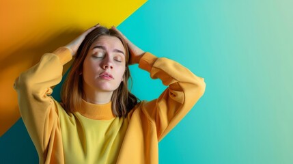 Fototapeta premium Tension headaches are the most common type of headache. Stress and muscle tension are often factors in these headaches