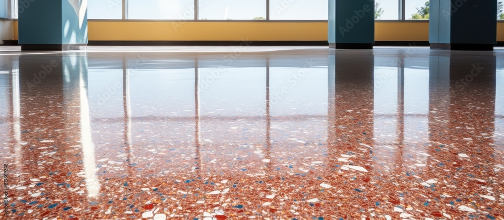 Aufkleber terrazzo flooring or marble old polished stone texture beautiful for background pattern wall and col